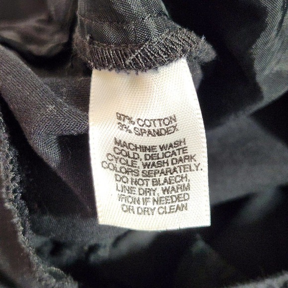 White House Black Market Womens Chino Pants Slacks Size 10 Black Flare Wide Leg - Picture 6 of 7